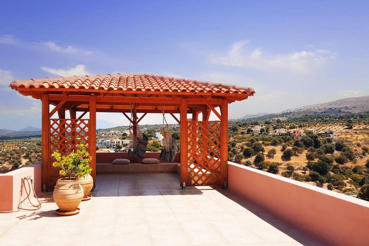 Villa Sunset With Stunning Sea View, Kids Area And Hammocks On Roof Terrace Agia Triada Exterior foto